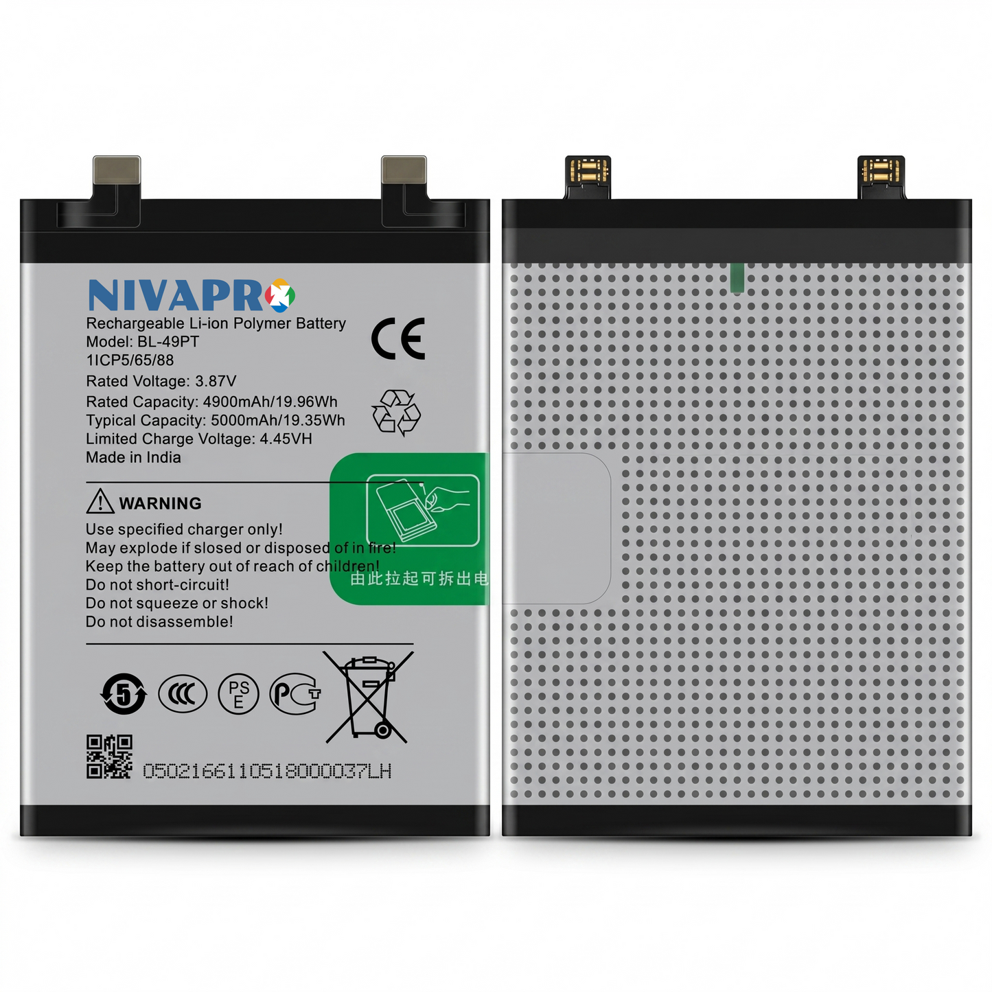 NIVAPRO BL49PT Original for Tecno Pova 5 Pro 5G (Model: LH8n) Compatible 5000mAh with Warranty