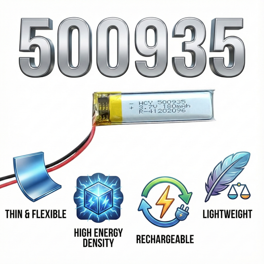 500935 3.7V Rechargeable Li-Po Battery – Micro Slim Lithium Polymer 3.7v