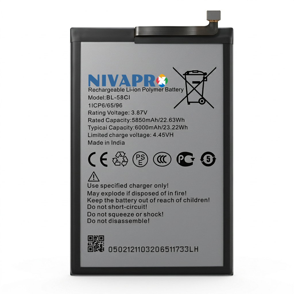 BL-58CI Compatible for P40 P662L 6000mAh with Warranty by NIVAPRO