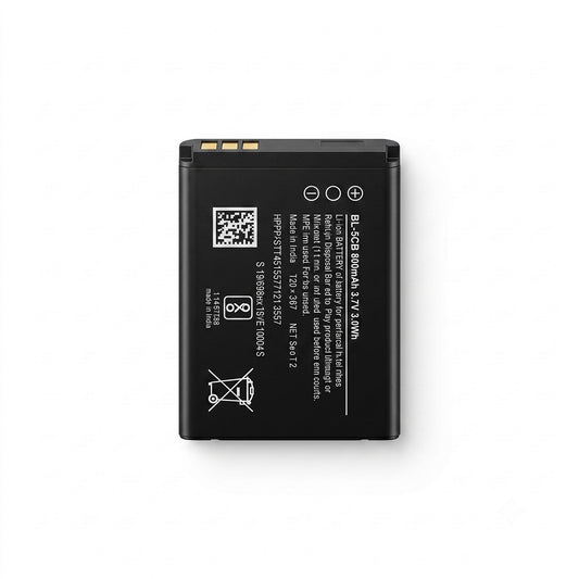 BL-5CBS Original Battery for Nokia 100 | 101 | 103 | 105 | 106 | 109 | 111 | 113 | 1000 | 1282 | 1616 | 1800 | C1-02 | X2-05 (800mAH) with Warranty by NIVAPRO