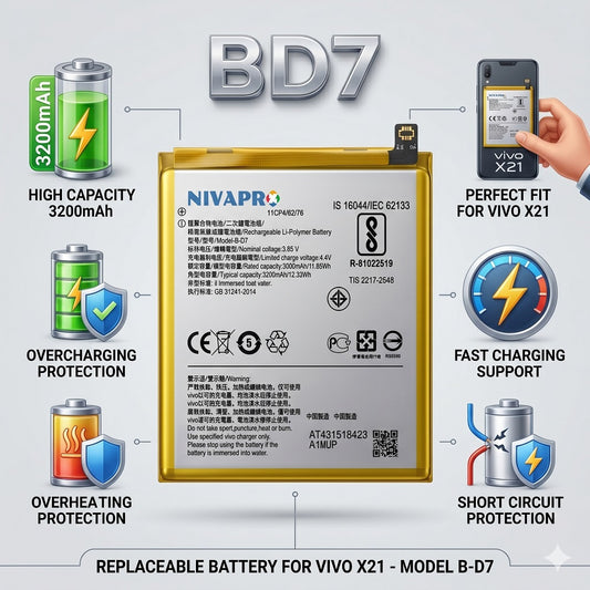 B-D7, BD7 for Vivo X21 3200mAh Battery with warranty by NIVAPRO