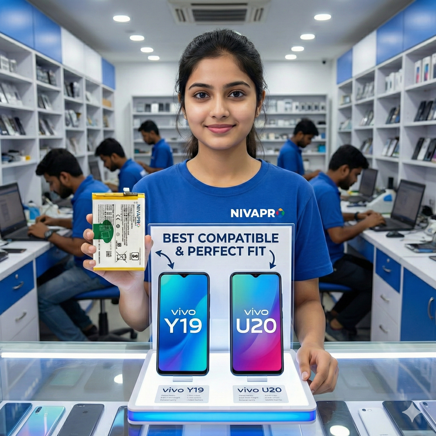 B-H9 Compatible mobile battery for VIVO Y19 & U20 5000mAh by NIVAPRO