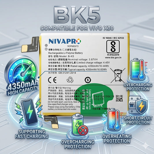 BK5 B-K5 for Vivo X30 (V1938CT) 4350mAh Battery with warranty by NIVAPRO