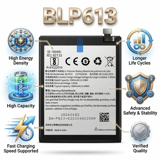 Original BLP613 for Oneplus 3 A3003, A3000, SM-A3000 3000mAh Battery with warranty by NIVAPRO