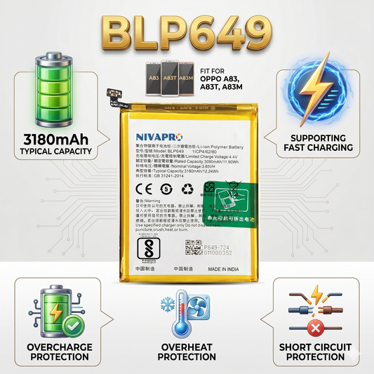 Original BLP649 for Oppo A83 / A83T / A83M / CPH1729, CPH1827 3180mAh Battery with warranty by NIVAPRO
