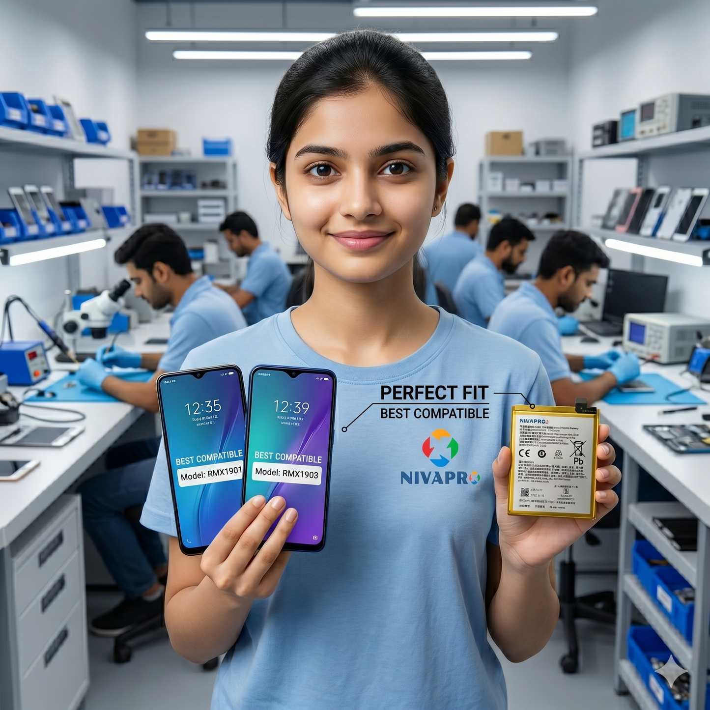 BLP723 for Realme X (model numbers RMX1901 and RMX1903) 3765mAh Battery with warranty by NIVAPRO