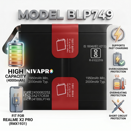 BLP749 for Realme X2 Pro (RMX1931) 4000mAh Battery with warranty by NIVAPRO