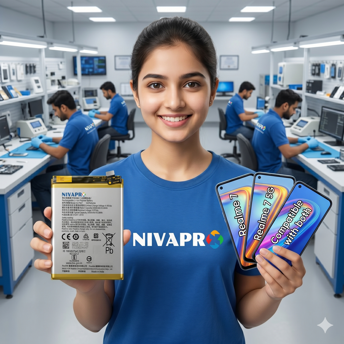 BLP807 for Smartphones Realme 7/7 5g 5000mAh Battery by NIVAPRO