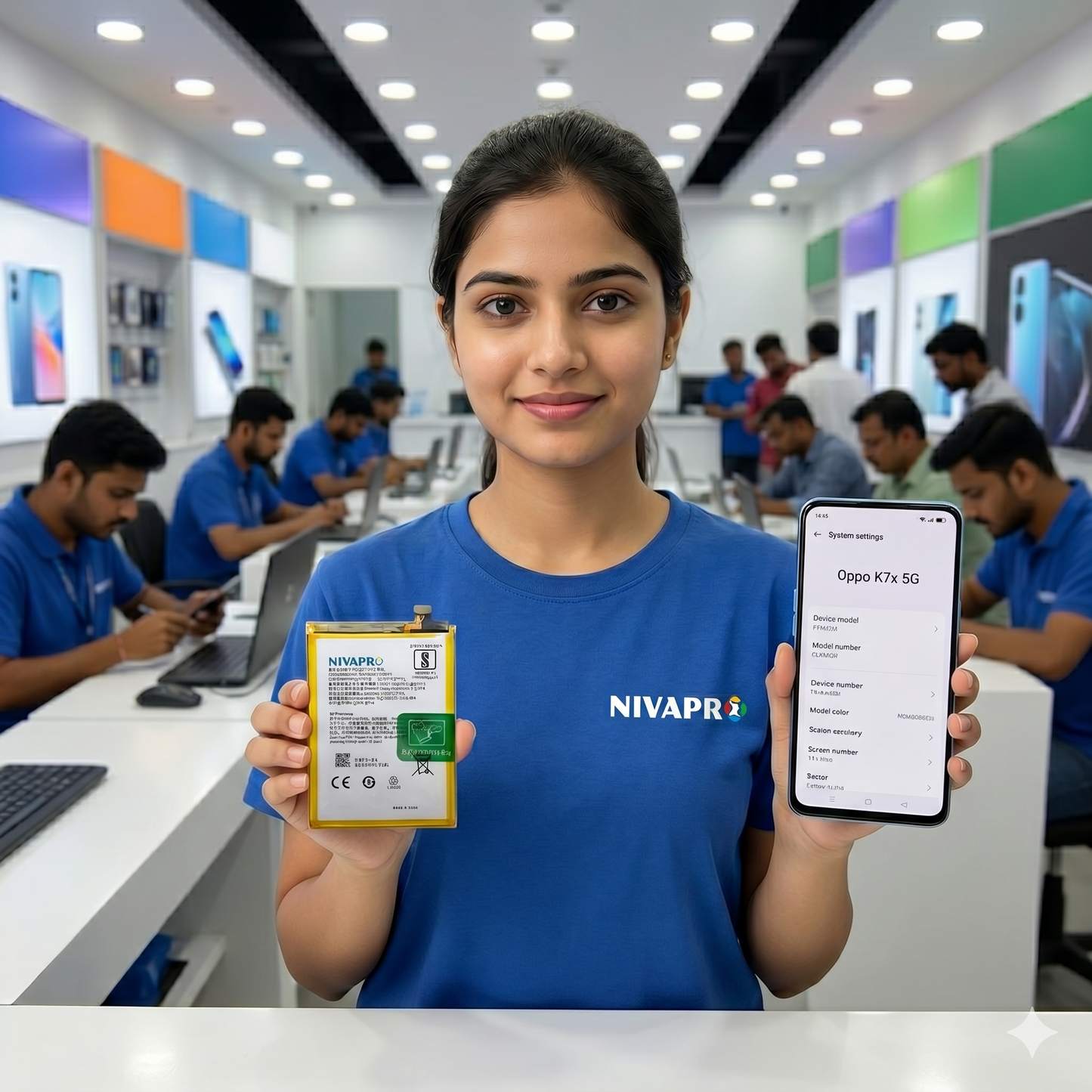 BLP843 Battery For OPPO K7x 5G smartphone 5000mAh Battery with warranty by NIVAPRO