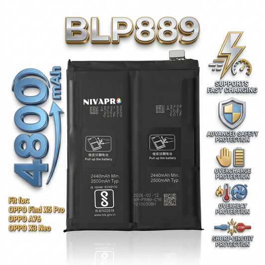BLP889 for OPPO Find X5 Pro | OPPO A76 | X3 Neo 4800mAh Battery with warranty by NIVAPRO