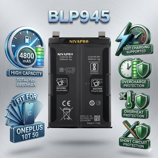 BLP945 for OnePlus 10T 5G 150W SUPERVOOC Technology 4800mAh Battery with warranty by NIVAPRO