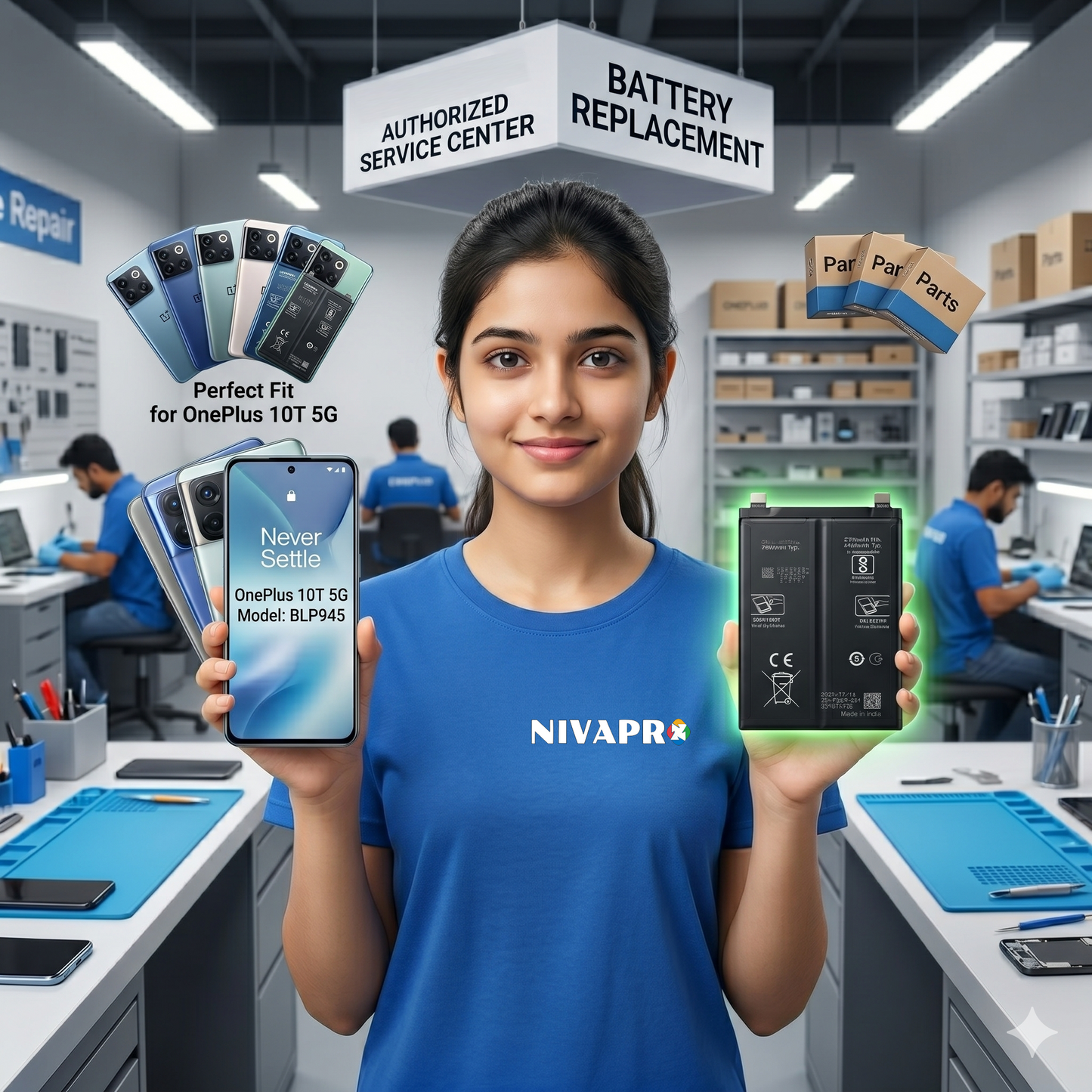 BLP945 for OnePlus 10T 5G 150W SUPERVOOC Technology 4800mAh Battery with warranty by NIVAPRO