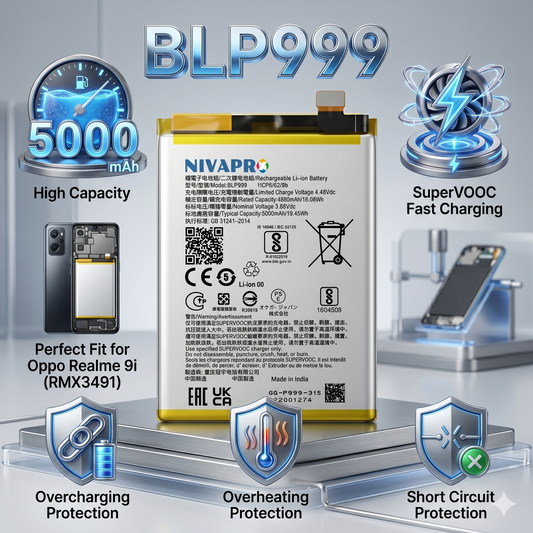 BLP999 for Oppo Realme 9i (RMX3491) 5000mAh Battery with warranty by NIVAPRO