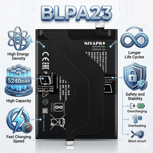 Original BLPA23 for Realme GT5 (150W) smartphone (model RMX3823) 5240mAh Battery with warranty by NIVAPRO