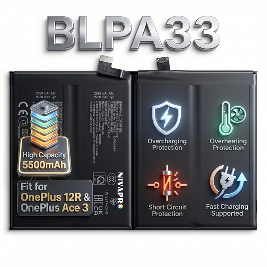 Original BLPA33 for OnePlus 12R and OnePlus Ace 3 5500mAh Battery with warranty by NIVAPRO