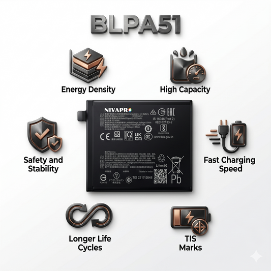 Original BLPA51 for Realme GT 6; Realme GT 6T; Realme GT Neo6 SE 5500mAh Battery with warranty by NIVAPRO