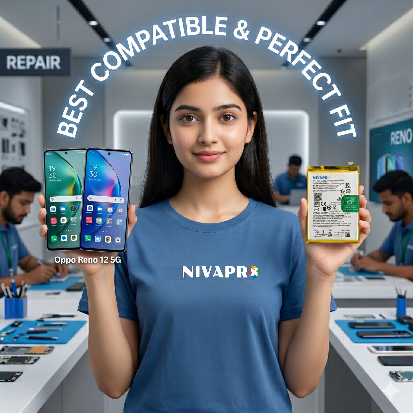 Original BLPA59 for Oppo Reno 12 5G (model CPH2625) 5000mAh Battery with warranty by NIVAPRO