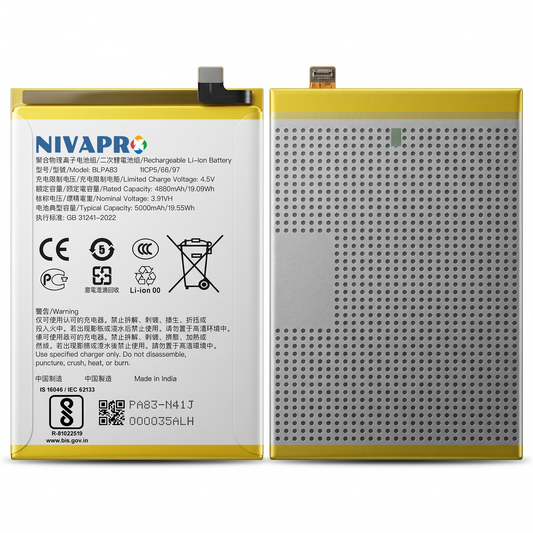 Original BLPA83 for Realme C63 5000mAh Battery with warranty by NIVAPRO