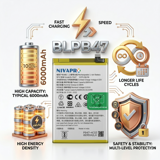 Original BLPB47 for Realme C75 5G 6000mAh Battery with warranty by NIVAPRO