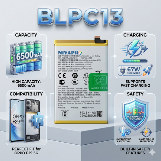 Original BLPC13 for Oppo F29 5G 6500mAh Battery with warranty by NIVAPRO