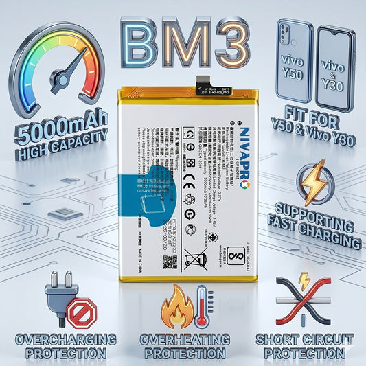 BM3 B-M3 for Vivo Y50 1935 Y30 1938 5000mAh Battery with warranty by NIVAPRO