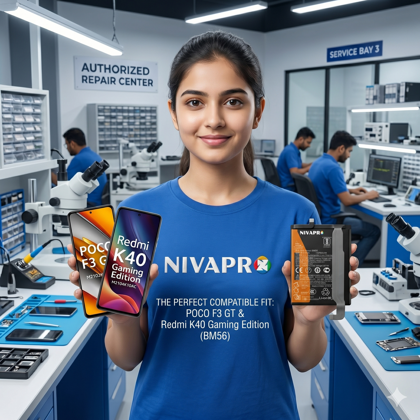 BM56 for Xiaomi Poco F3 GT and Redmi K40 Gaming Edition with Warranty by NIVAPRO 5065mAh