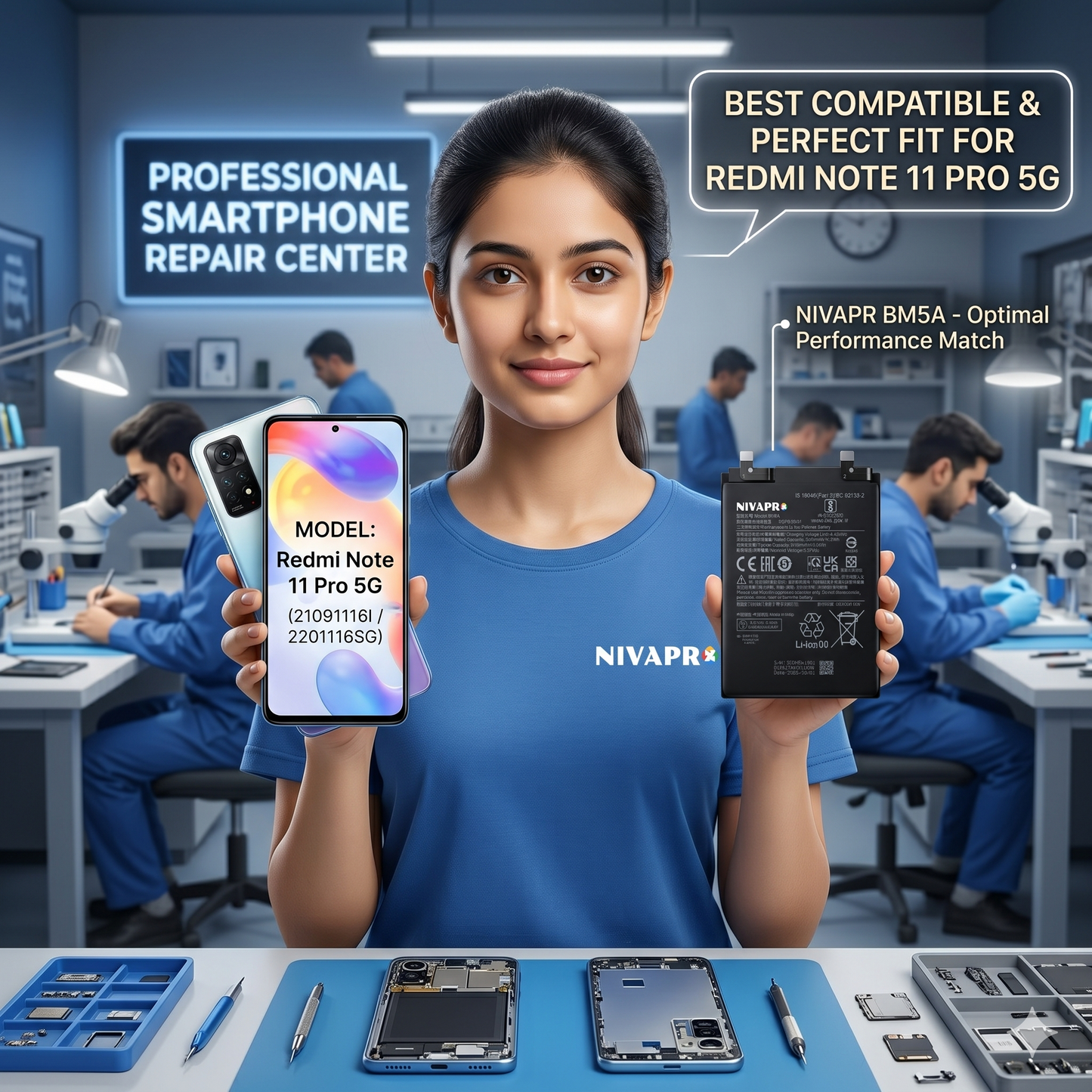 BM5A for Redmi Note 11 Pro 5G | Redmi Note 11 Pro+ 5G 21091116I, 2201116SG with Warranty by NIVAPRO 5160mAh