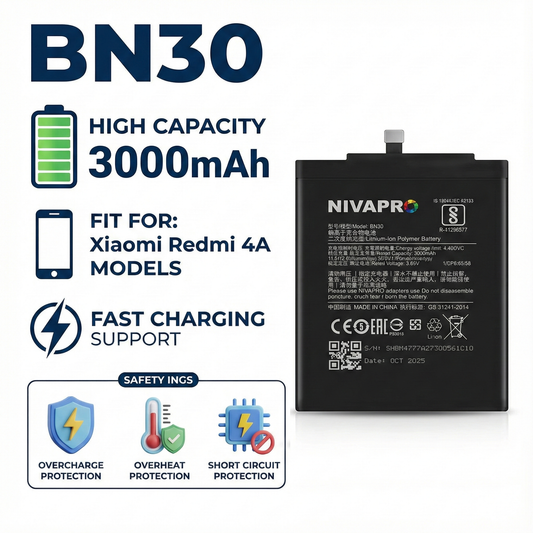 NIVAPRO BN30 Battery for Redmi 4A Compatible 3030mAh