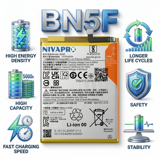 BN5F for Xiaomi Redmi POCO M4 | Redmi A2 | POCO C51 with Warranty by NIVAPRO 5000mAh