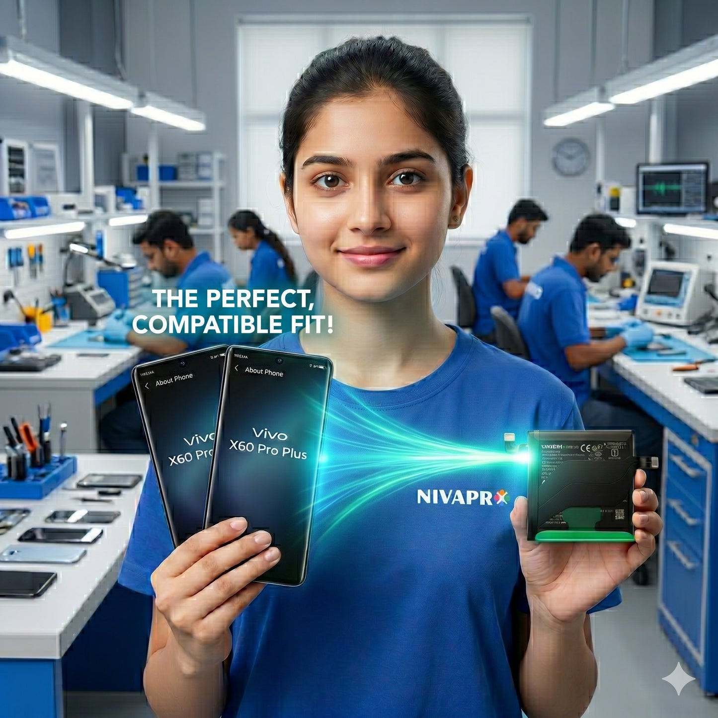 BP8 B-P8 for Vivo X60 Pro Plus (Models: V2056A, V2047) 4200mAh Battery with warranty by NIVAPRO