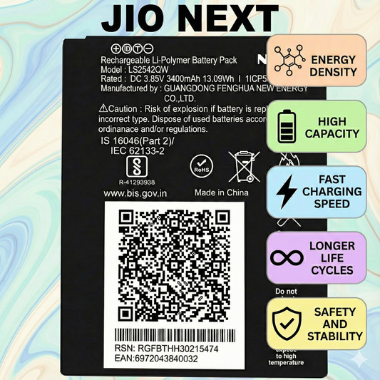 NIVAPRO for Jio Next 4G LS2542QW Compatible 3400mAh battery.