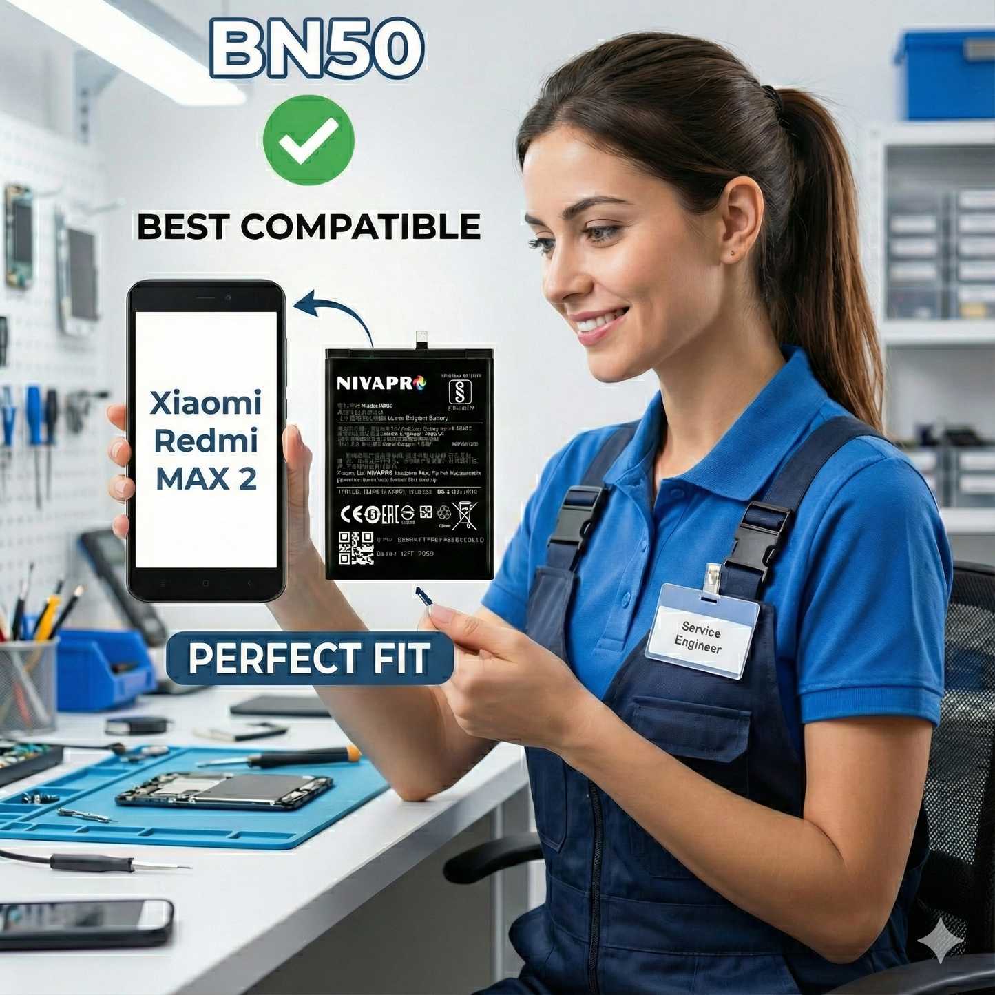 NIVAPRO BN50 Mi Max 2 5000mAh Battery