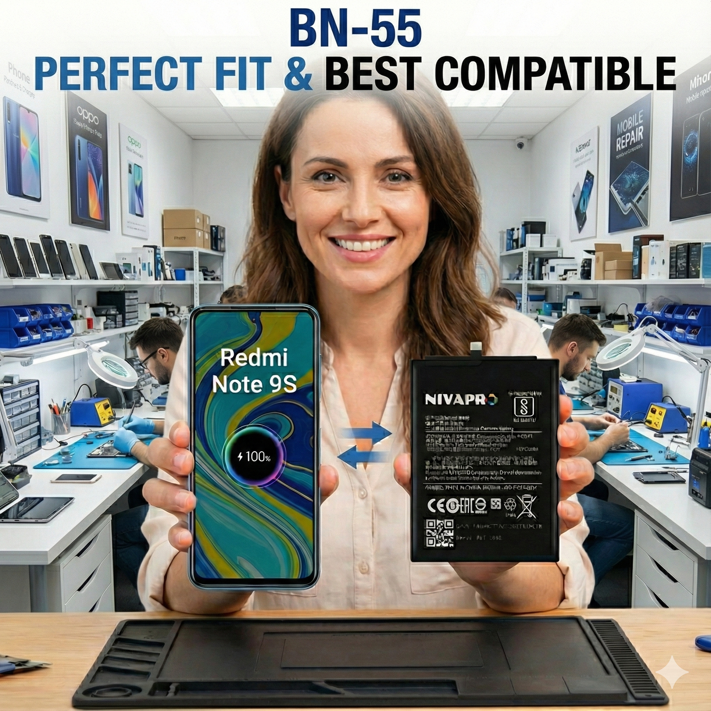 NIVAPRO BN55 Redmi Note 9S 5020mAh Battery