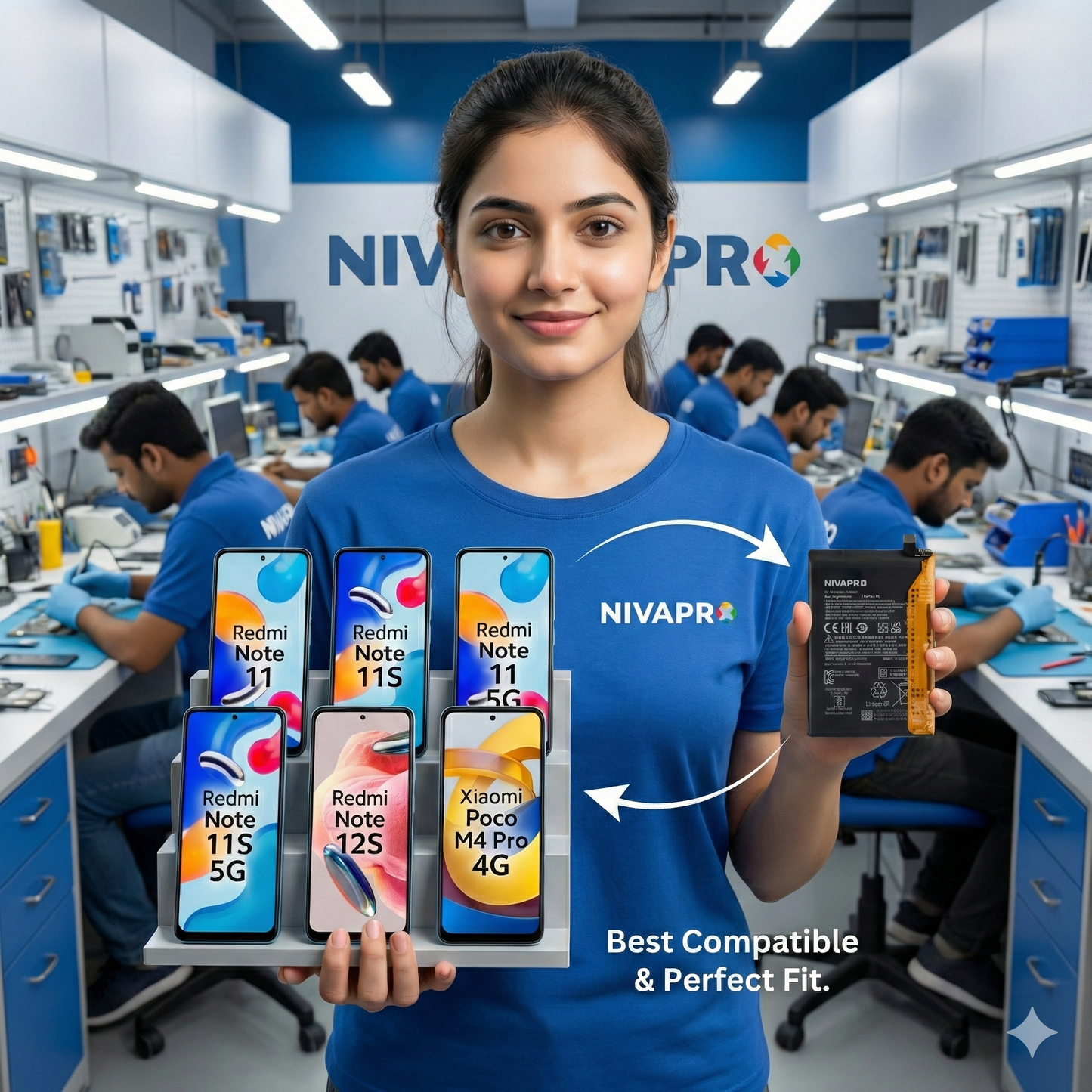 BN5D Redmi Note 11, 11S 4G | M4 PRO 4G | Note 12S | Note 11 4G 5000mAh Compatible by NIVAPRO