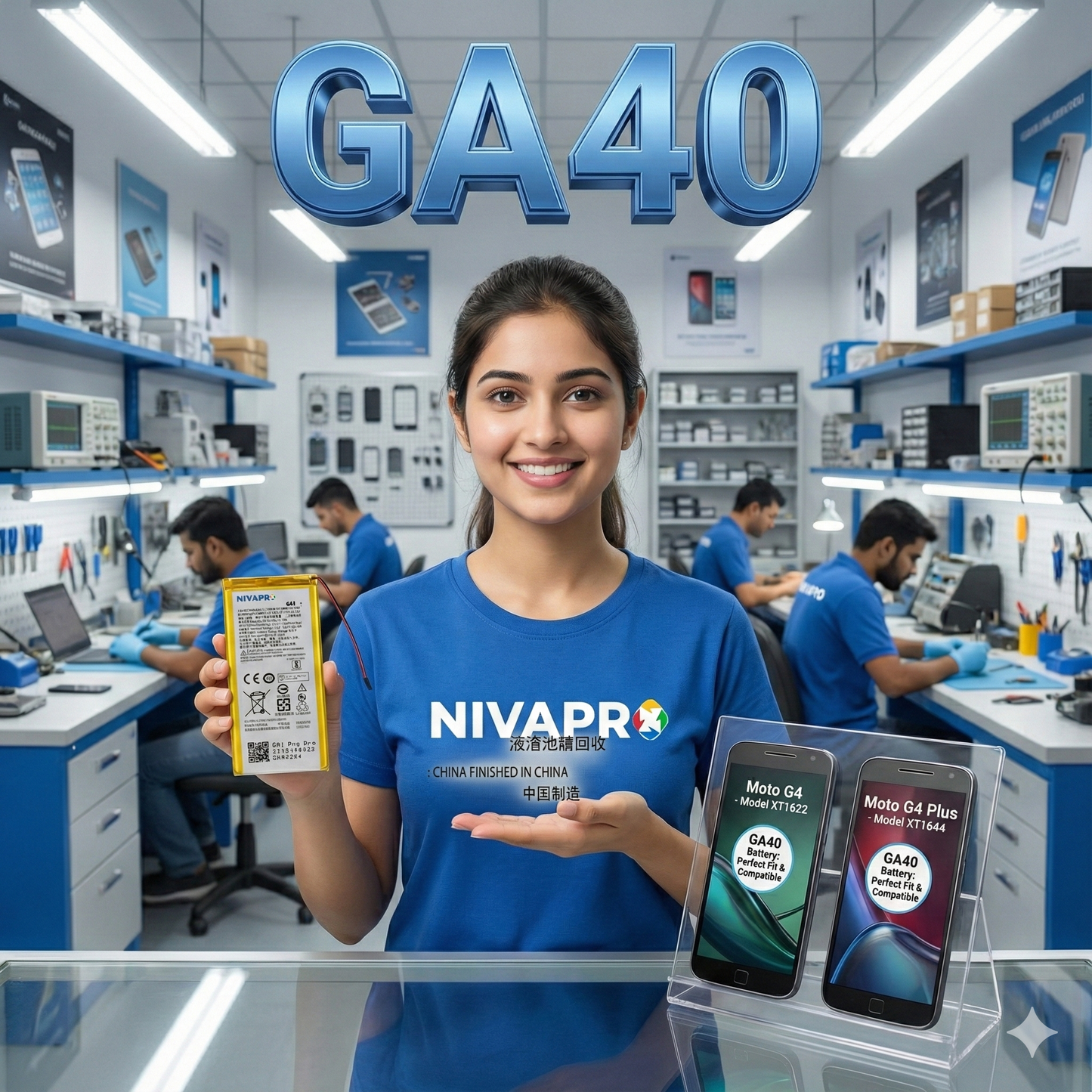 MOTO GA-40 Compatible Battery 3000mAh by NIVAPRO