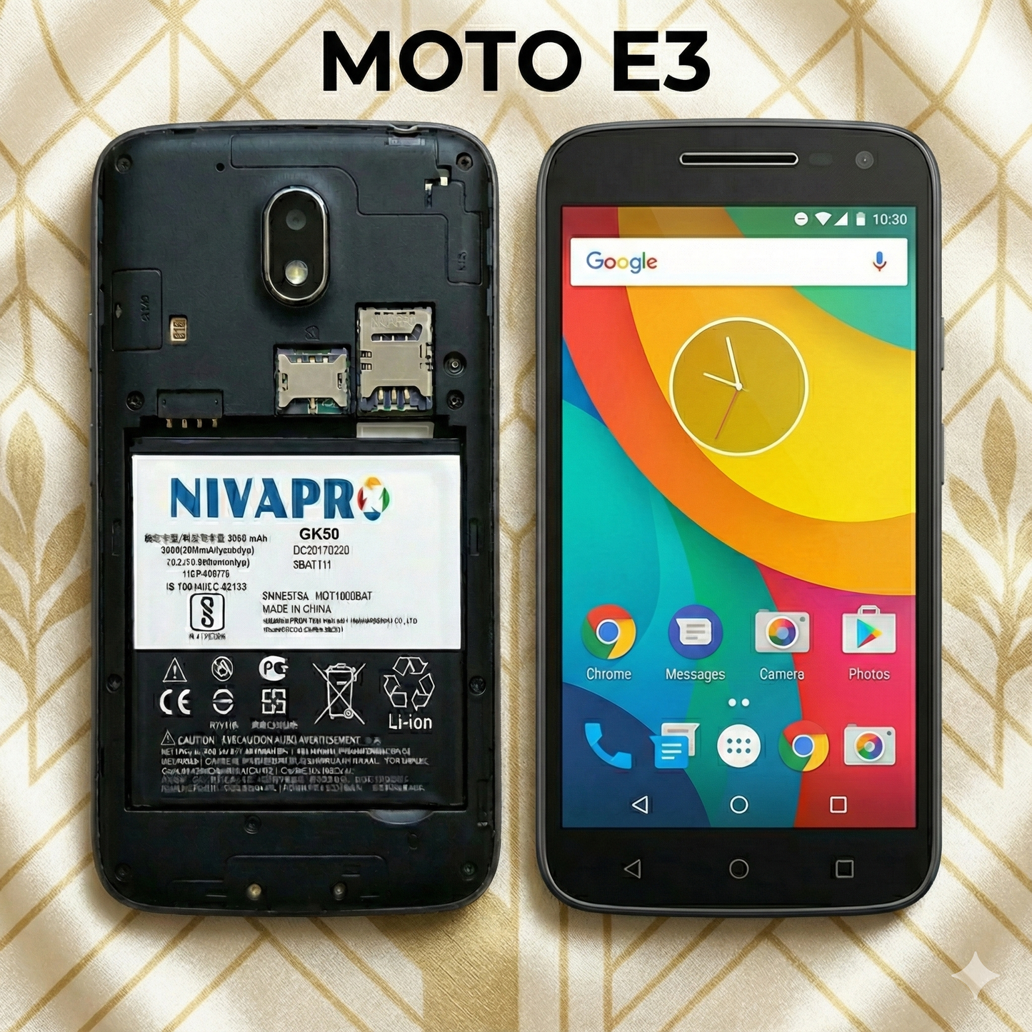 NIVAPRO GK50 FOR Moto E3 POWER/XT1706 2800mAh, 3.7v