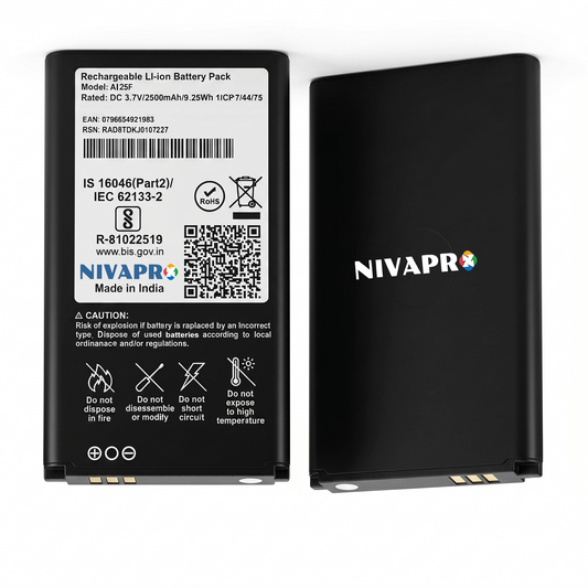 AI25F JIO BHARAT J14G 2500mAh Battery by NIVAPRO