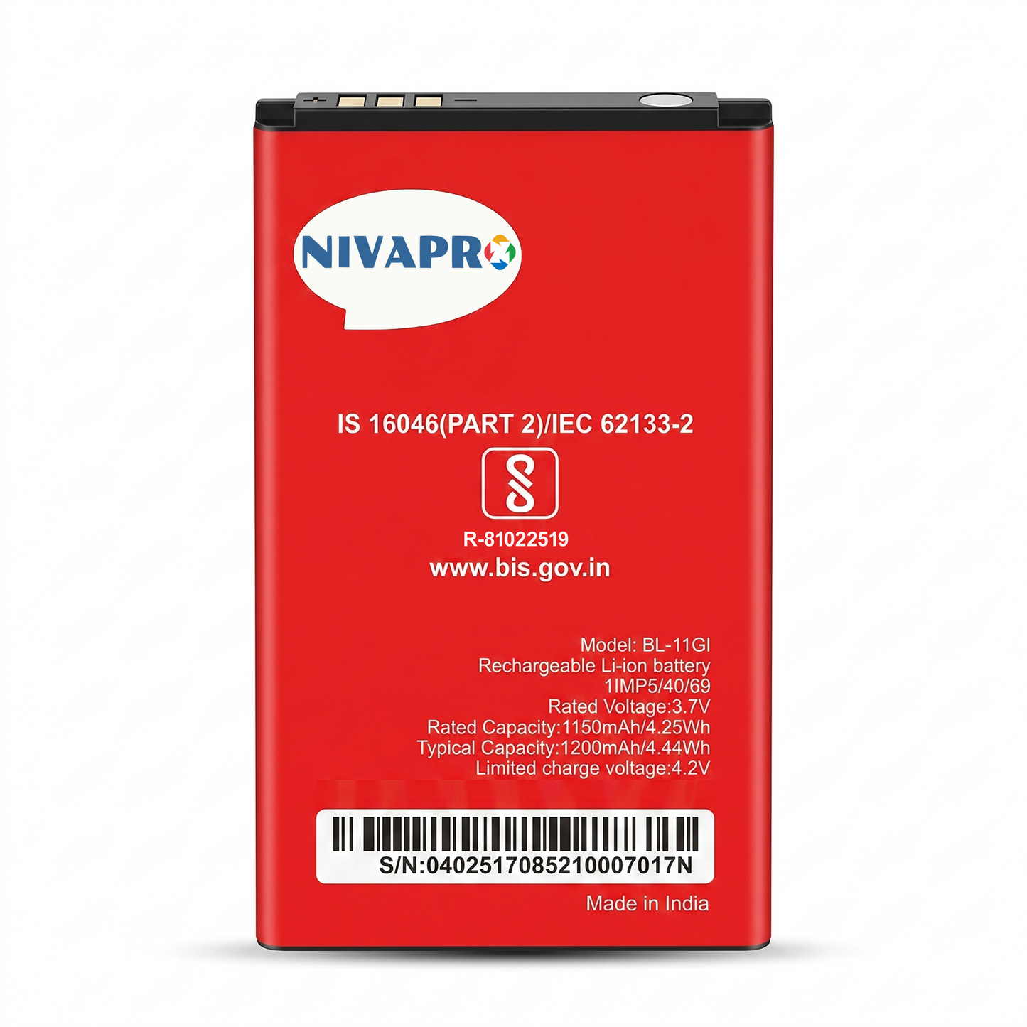 Original BL-11Gi Battery  for ITEL 11 Gi, 1200mAh by NIVAPRO