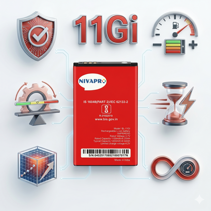 Original BL-11Gi Battery  for ITEL 11 Gi, 1200mAh by NIVAPRO