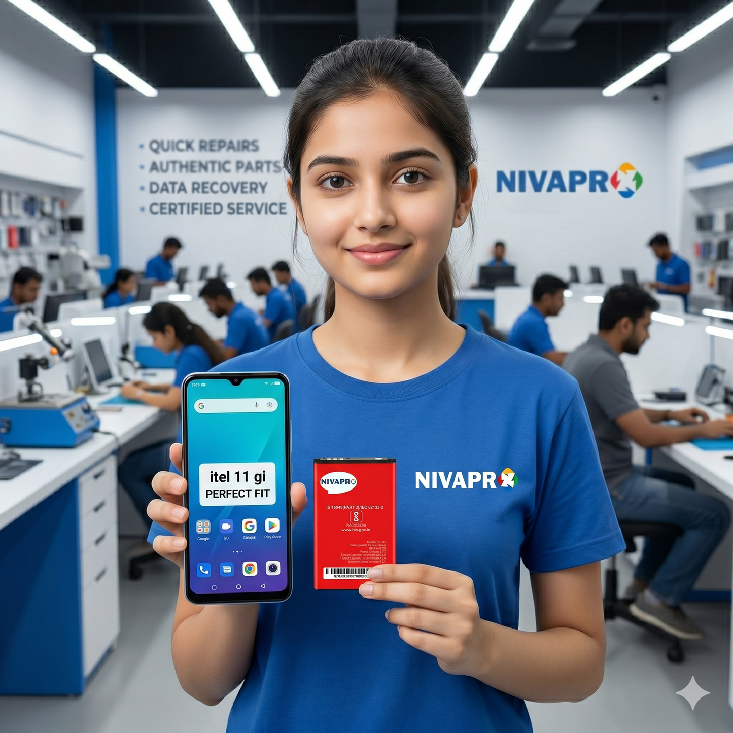 Original BL-11Gi Battery  for ITEL 11 Gi, 1200mAh by NIVAPRO