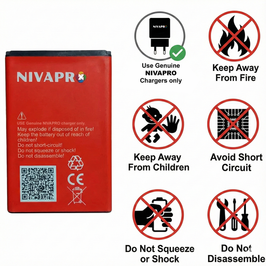 NIVAPRO BL-12AI FOR ITEL Mobile Battery, 1200mAh, 3.7V