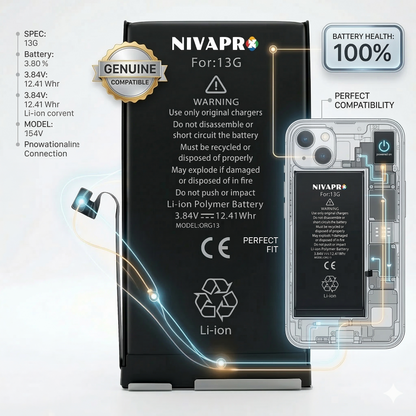 13  Iphone battery 3227mAh  compatible by NIVAPRO with warranty