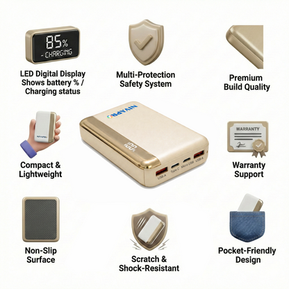 Slim Compact Power Bank K186 (10000mAh)