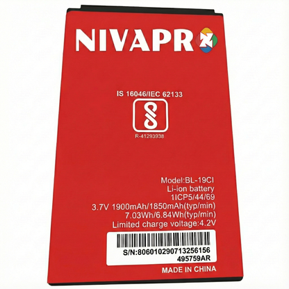 NIVAPRO BL-19CI FOR ITEL Mobile Battery, 1900mAh, 3.7V