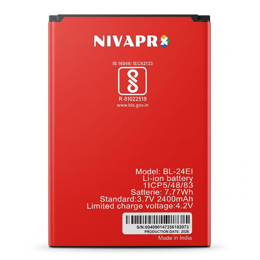 BL-24EI Original Battery for Itel A23 Pro, A40, A41, A41 Plus, A44, A44 Air, A44 Pro, and A46 2400mAh with warranty by NIVAPRO