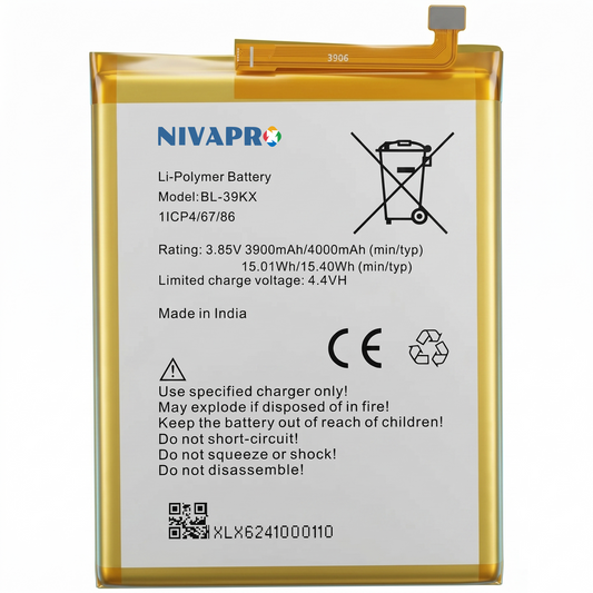 NIVAPRO BL39KX Original for Hot 7 & X624B | X624 , Hot 7 Pro X625 | X625B | X625D,  S4 X626, X626BCompatible 4000mAh with Warranty
