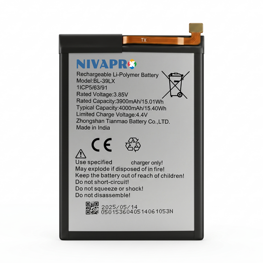 NIVAPRO BL39LX Original for Infinix Smart 4 X680 / S5 X652 / SMART 4C / S5 / S5 LITE Compatible 4000mAh with Warranty