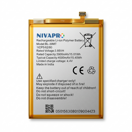 NIVAPRO BL39MT Original for Tecno Camon 15 Pro (CD8) Compatible 4000mAh with Warranty
