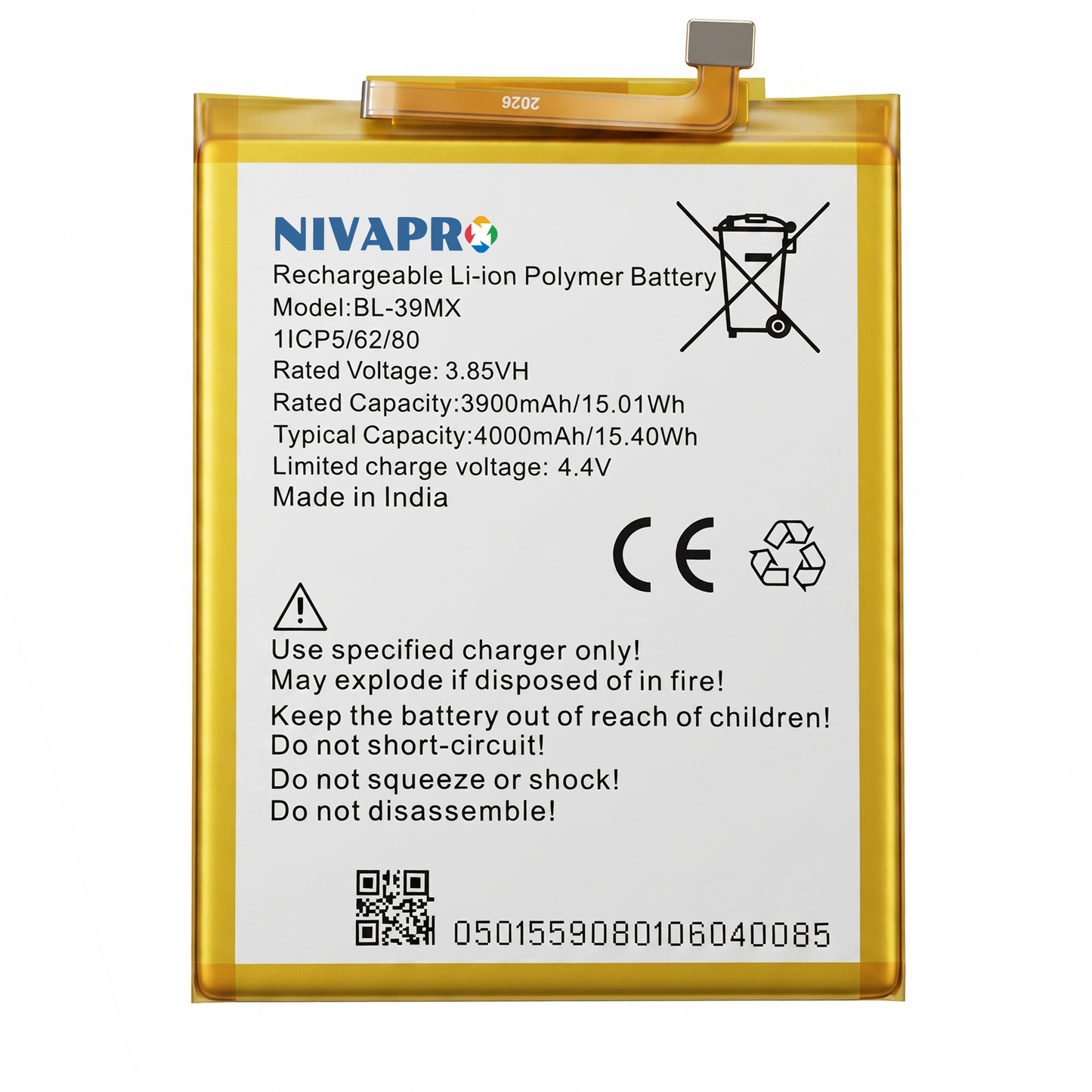 NIVAPRO BL39MX Original for Infinix S5 pro X660 Compatible 4000mAh with Warranty