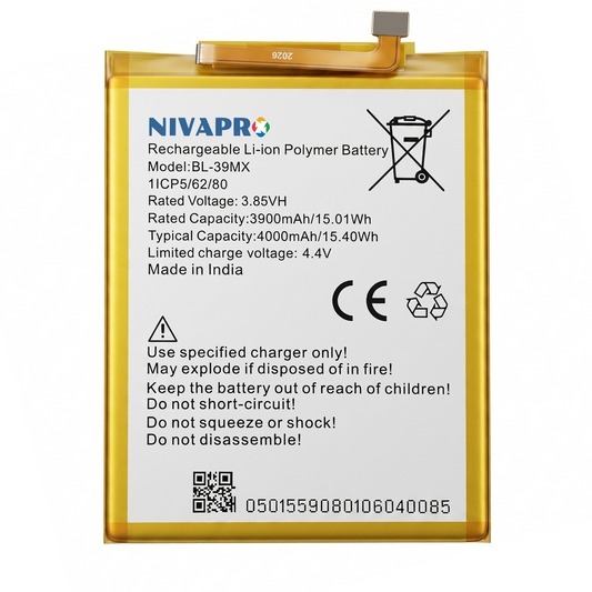 NIVAPRO BL39MX Original for Infinix S5 pro X660 Compatible 4000mAh with Warranty